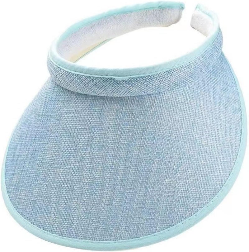 jecvxor Cloth Covered Slip-On Visor for Women, Adjustable Cap Sports Sun Visors for Men - Image 2